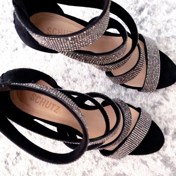 Schutz jia crystal embellished caged heels - Picture 8 of 8